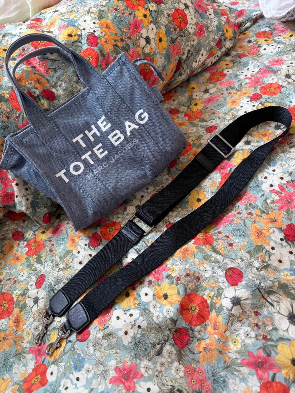 Marc Jacobs "The Tote Bag" Small Canvas – Blue Shadow (Used)